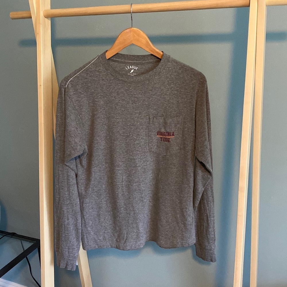 Virginia Tech VA Tech VT Hokies Small Long Sleeve League Tee Shirt Preowned